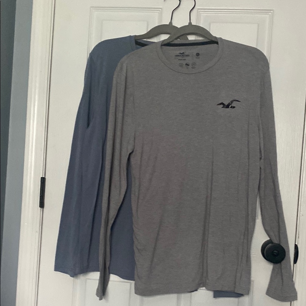 ⭐️4/$20⭐️ Hollister Long Sleeve, Lightweight tee shirts: Gray+Blue
